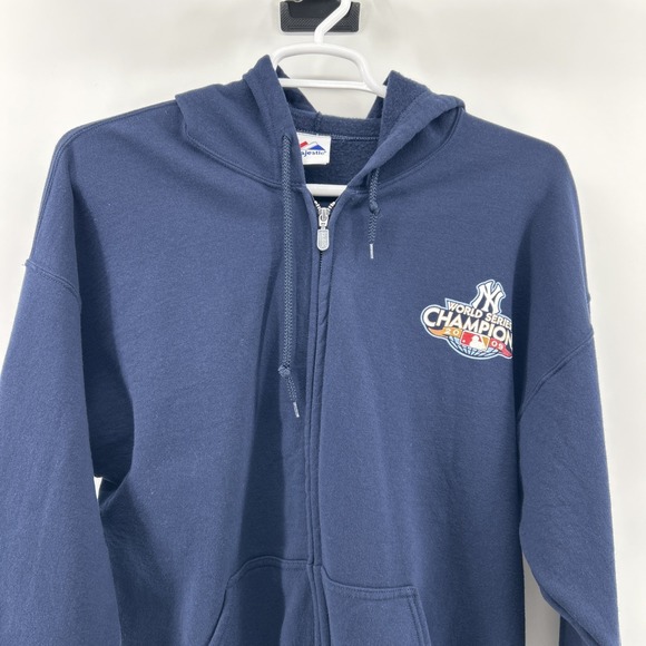 New York Yankees 2009 Sweatshirt Hoodie Men's XL World Series Memorabilia Navy - Picture 2 of 12